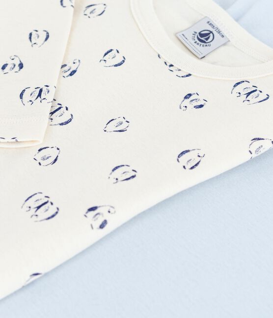 Juego de camisetas infantiles de algodón de manga larga con estampado variante 1