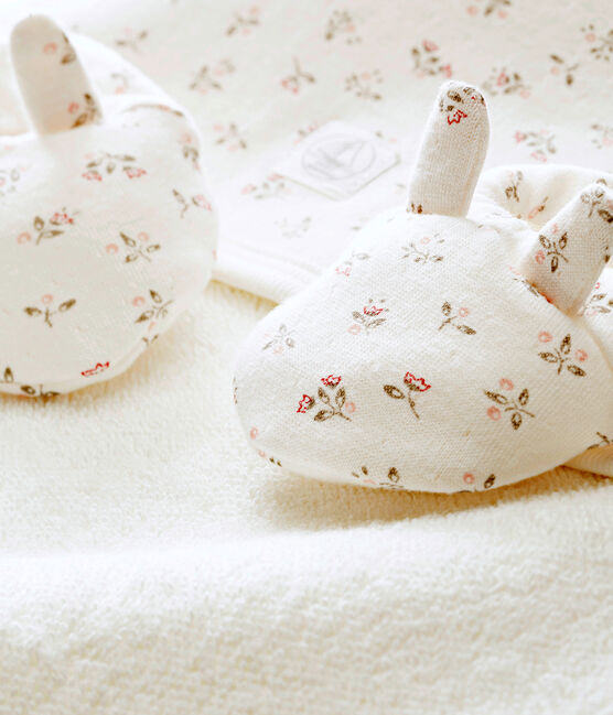Cofre capa de baño + patucos para bebé mixto blanco MARSHMALLOW/blanco MULTICO