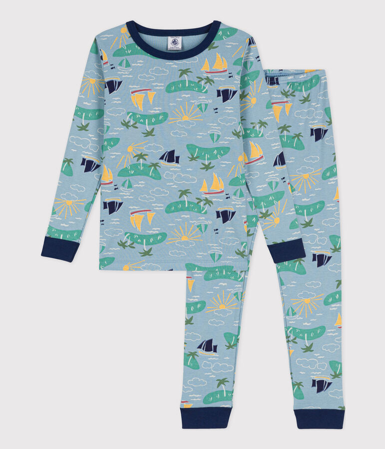 Pijama ajustado de algod&oacute;n de explorador de ni&ntilde;o/ni&ntilde;a azul/multicolor