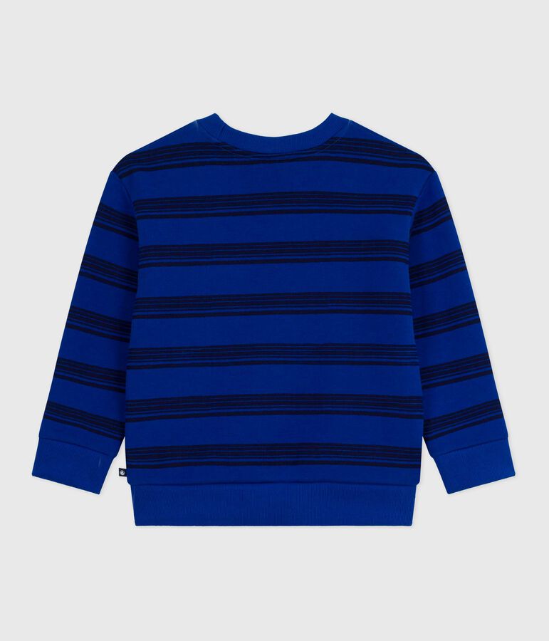 Sudadera infantil unisex de algod&oacute;n a rayas azul/azul