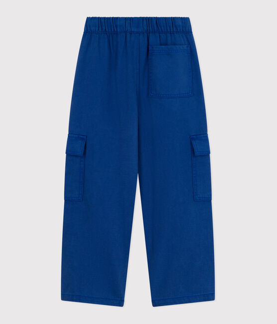 Pantalón infantil cargo liso de lyocell azul INCOGNITO