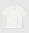 Camiseta de manga corta de canalé de bebé niño blanco MARSHMALLOW