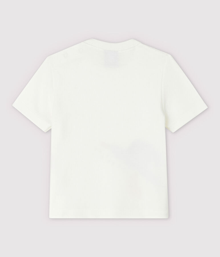 Camiseta de manga corta de canal&eacute; de beb&eacute; ni&ntilde;o blanco
