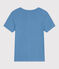 Camiseta Icónica lisa de algodón para mujer azul ALASKA