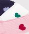3 pares de calcetines de algod&oacute;n con estampado de coraz&oacute;n para beb&eacute; multicolor