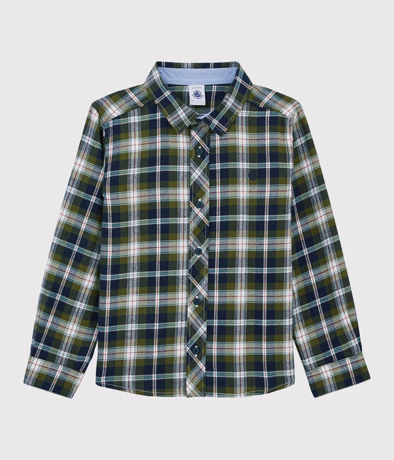 Camisa de cuadros para niño azul SMOKING/blanco MULTICO