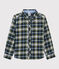 Camisa de cuadros para niño azul SMOKING/blanco MULTICO