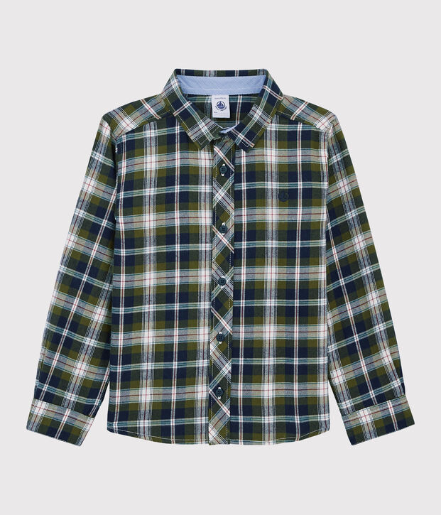 Camisa de cuadros para ni&ntilde;o azul/multicolor