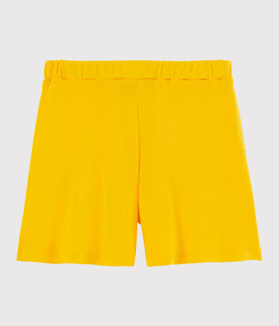 Pantalón corto de algodón de niña amarillo JAUNE