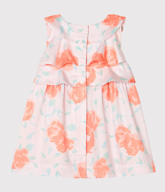 Vestido estampado para bebé niña rosa VIENNE/blanco MULTICO
