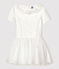 Vestido de celebración de satén y tul de niña blanco MARSHMALLOW