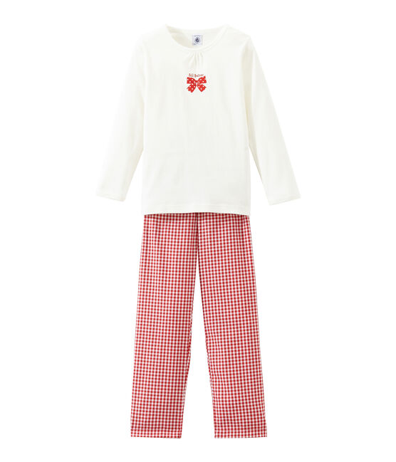 Pijama para niña rojo TERKUIT/blanco MARSHMALLOW