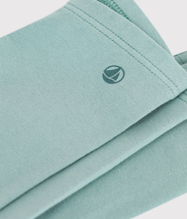 Leggings infantiles de algod&oacute;n liso verde