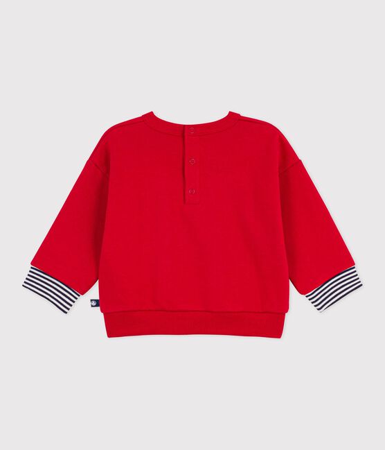 Sudadera de algodón con estampados para bebé rojo POMPEI