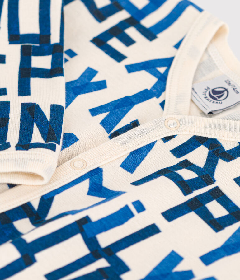 Pijama sin pies de algod&oacute;n para beb&eacute; crudo/multicolor