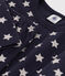Pijama de túbico con estrellas para niño/niña azul SMOKING/blanco MARSHMALLOW