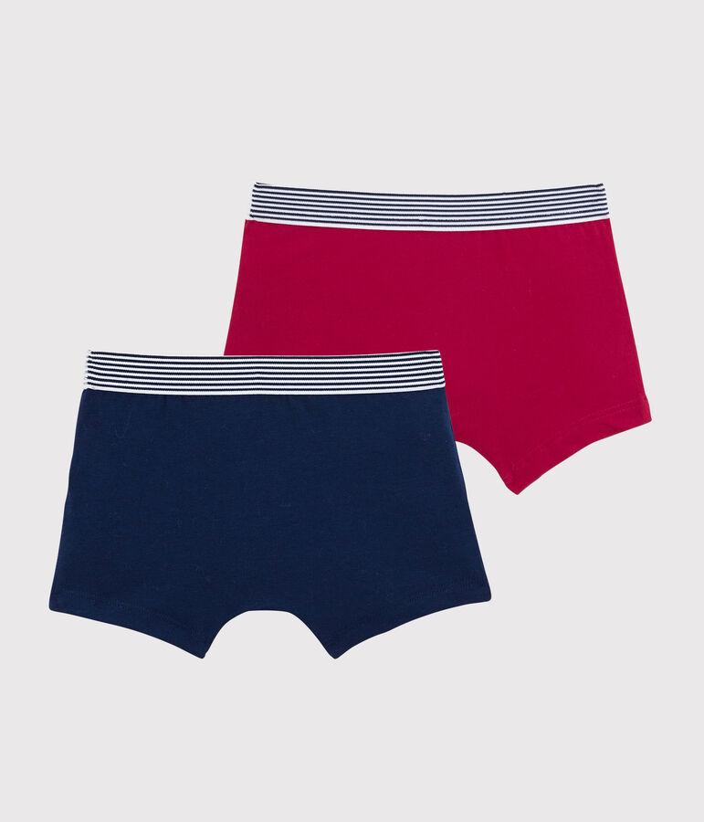 Lote de 2 b&oacute;xers de algod&oacute;n ecol&oacute;gico y elastano de ni&ntilde;o multicolor