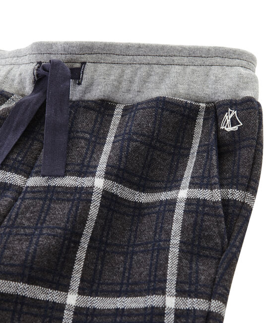 Pantalón de malla y cuadros para niño negro CITY/azul SMOKING/ MARSHMALLOW