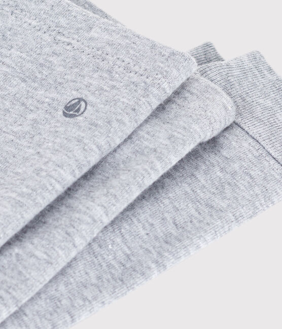 Leggings lisos de algodón para bebé gris FUMEE CHINE