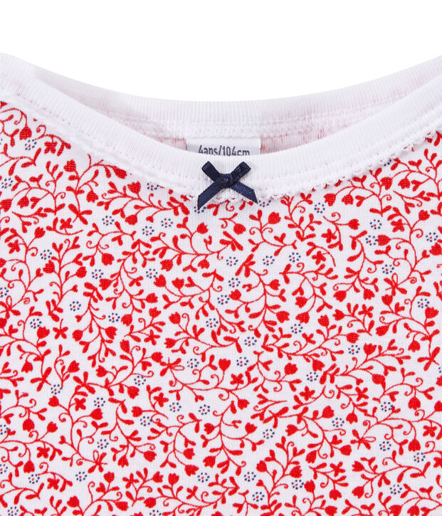 Camis&oacute;n estampado para ni&ntilde;a blanco/multicolor