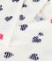 Bata polar infantil estampada blanco MARSHMALLOW/blanco MULTICO