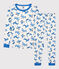 Pijama snugfit de animales de algodón de niño blanco MARSHMALLOW/blanco MULTICO