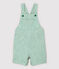 Peto corto de sarga irresistible de bebé niño blanco MARSHMALLOW/verde GAZON