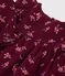 Vestido de terciopelo de manga larga con estampado de flores para beb&eacute; rojo/multicolor