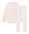 Pijama de punto para niña rosa FLEUR