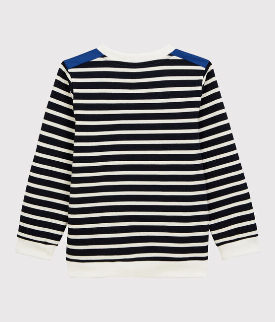 Sudadera de punto de niño azul SMOKING/blanco MARSHMALLOW