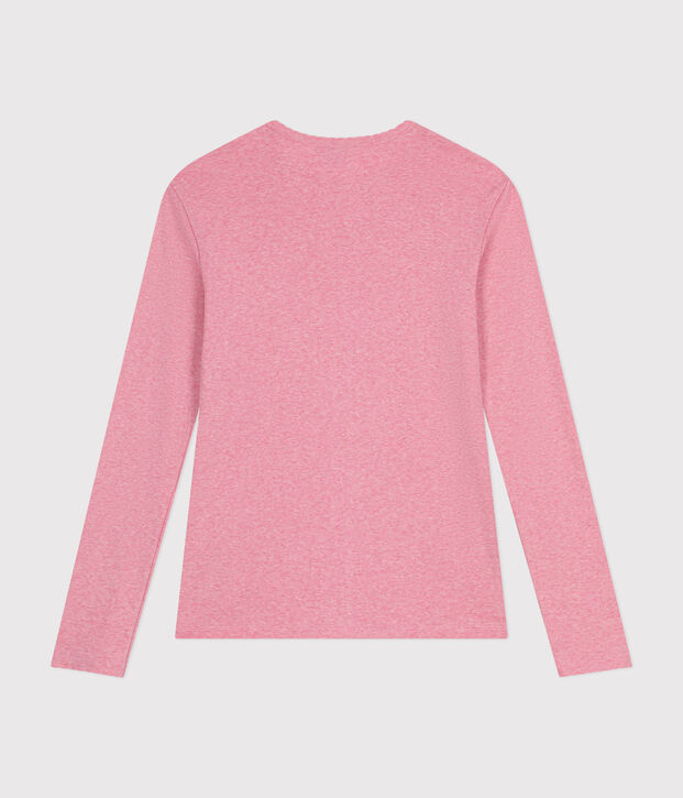 Camiseta L'ICONIQUE de algod&oacute;n de punto cocotte para mujer rosa