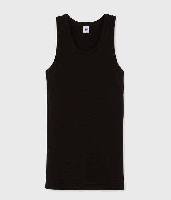 Camiseta de tirantes emblemática de algodón de mujer negro NOIR