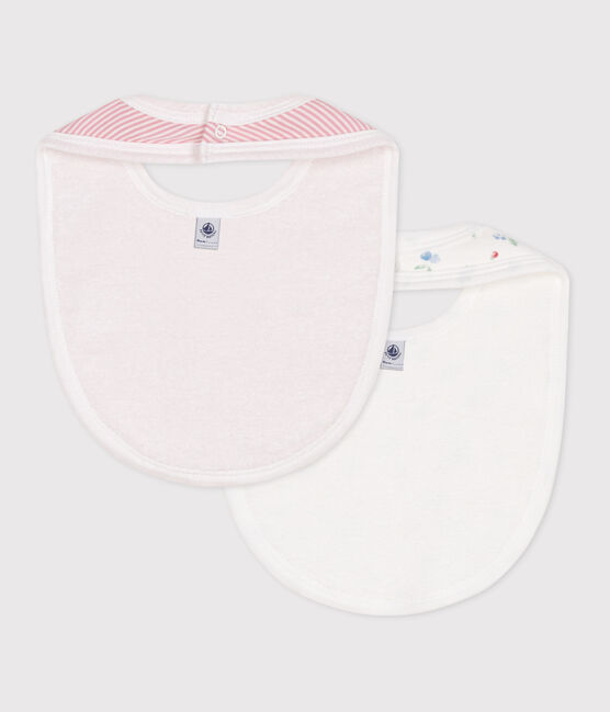 Juego de 2 baberos estampados de algodón para bebé variante 1