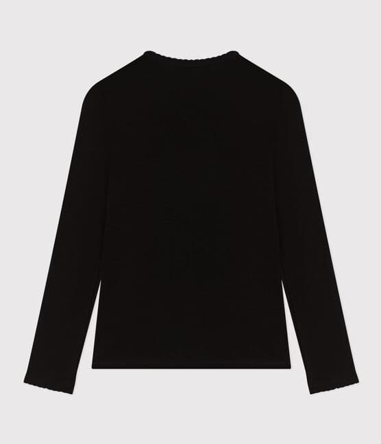 Camiseta L'ICONIQUE de algodón de punto «cocotte» para mujer negro NOIR