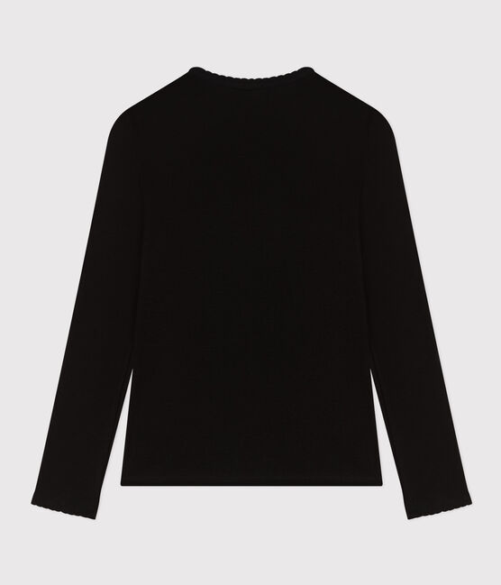 Camiseta L'ICONIQUE de algodón de punto «cocotte» para mujer negro NOIR