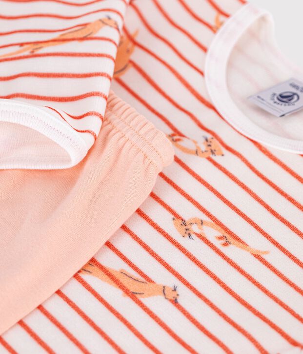 Pyjama  en velours blanco/rosa/multicolor