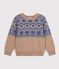 Jersey infantil de jacquard de lana y algod&oacute;n multicolor/multicolor
