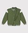 Chaqueta teddy infantil de algodón verde OLIVINE/ MILK