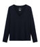 Camiseta manga larga de algodón Sea Island para mujer azul MARINE