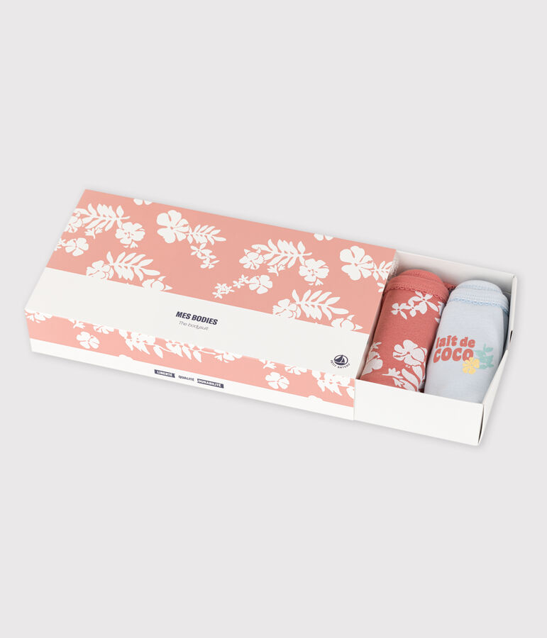 Juego de 5 bodis hawaianos de tirantes de algod&oacute;n de beb&eacute; multicolor