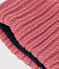 Cuello de punto tricotado con forro polar para bebé rosa ROSEWOOD