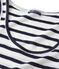 Camiseta de tirantes emblemática de lino de rayas de mujer  blanco LAIT/azul SMOKING
