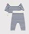 Conjunto tricotado de 2 piezas con rayas marineras para bebé azul MARSHMALLOW/ SOIR