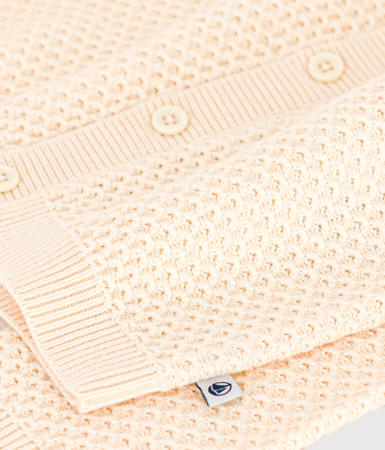 C&aacute;rdigan de punto de algod&oacute;n para beb&eacute; crudo