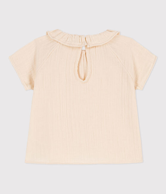 Blusa de manga corta de gasa de algodón para bebé crudo AVALANCHE