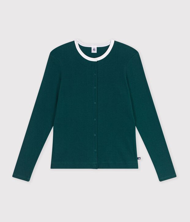 C&aacute;rdigan de algod&oacute;n liso para mujer TREE