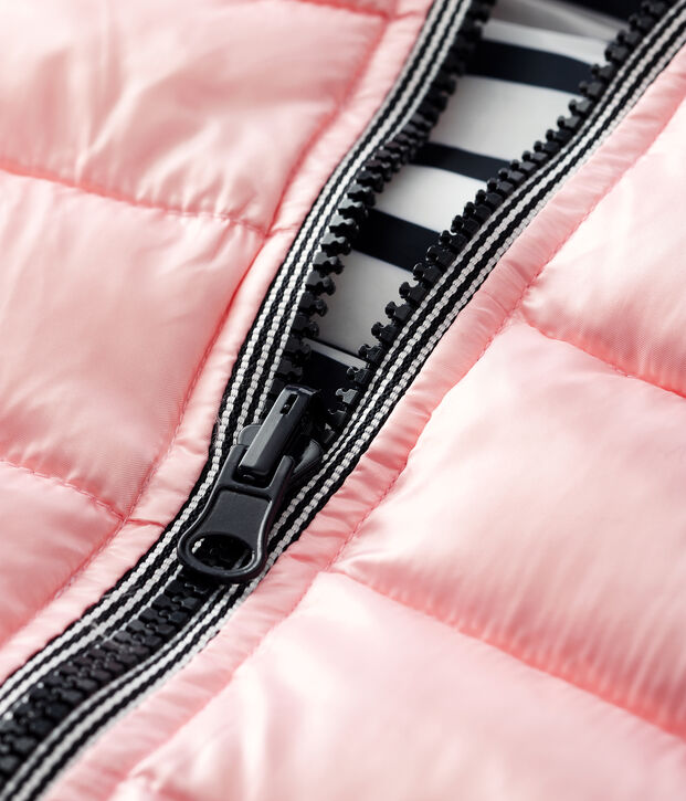 Chaqueta alcolchada reversible para beb&eacute; rosa