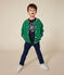 Chaqueta teddy de felpa y borreguito para niño verde JARDIN