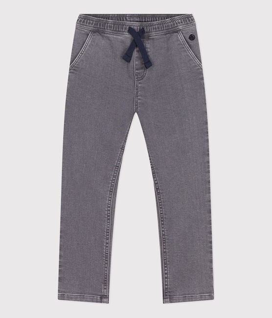 Pantalón regular de tejido vaquero sostenible para niño gris GRIS