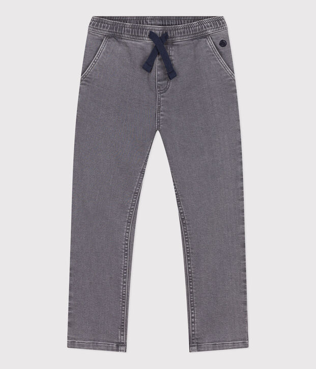 Pantal&oacute;n regular de tejido vaquero sostenible para ni&ntilde;o gris